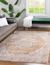 Sahara Elegance Collection Area Rug -  Zagora Rectangle Yellow  lifestyle 8