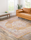 Sahara Elegance Collection Area Rug -  Zagora Square Yellow  lifestyle 87