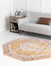 Sahara Elegance Collection Area Rug -  Zagora Octagon Yellow  lifestyle 73