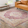 Sahara Elegance Collection Area Rug -  Zagora Square Lavender  lifestyle 130