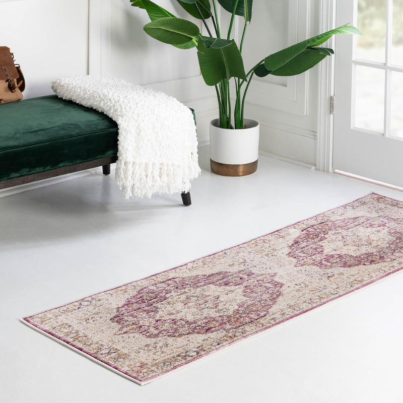 Sahara Elegance Collection Area Rug -  Zagora Runner Lavender  lifestyle 124