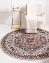 Mediterranea Elegance Collection Area Rug -  Sorrento Round Gray  lifestyle 12