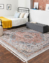 Mediterranea Elegance Collection Area Rug -  Sorrento Square Gray  lifestyle 16