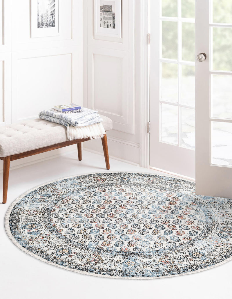 Mediterranea Elegance Collection Area Rug -  Siena Round Multi  lifestyle 15