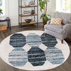 Mediterranea Elegance Collection Area Rug -  Delos Round Blue  lifestyle 35