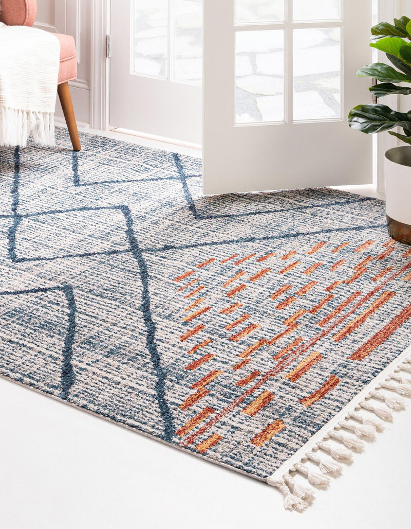 Mediterranea Elegance Collection Area Rug -  Taormina Rectangle Blue  lifestyle 6