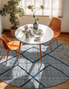 Mediterranea Elegance Collection Area Rug -  Taormina Round Blue  lifestyle 49