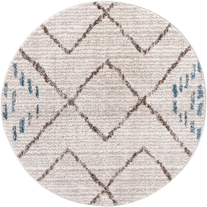 Mediterranea Elegance Collection Area Rug -  Taormina Round Ivory  lifestyle 22