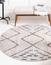 Mediterranea Elegance Collection Area Rug -  Taormina Round Ivory  lifestyle 28