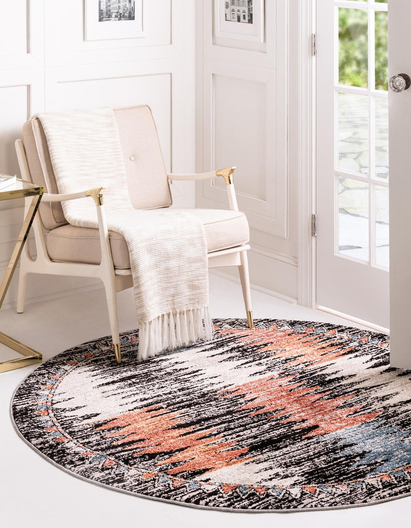 Mediterranea Elegance Collection Area Rug -  Positano Round Multi  lifestyle 15