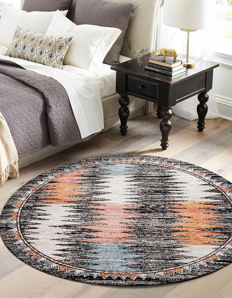 Mediterranea Elegance Collection Area Rug -  Positano Round Multi  lifestyle 21