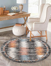 Mediterranea Elegance Collection Area Rug -  Positano Round Multi  lifestyle 25