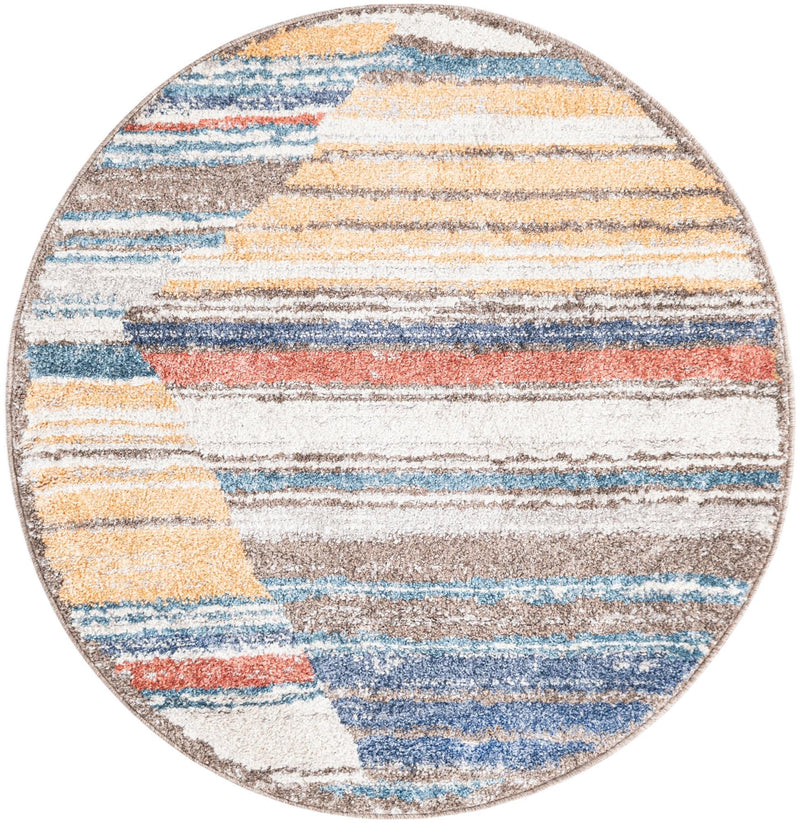 Mediterranea Elegance Collection Area Rug -  Corfu Round Multi  lifestyle 9