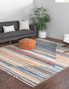 Mediterranea Elegance Collection Area Rug -  Corfu Square Multi  lifestyle 16