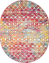 Mediterranean Lattice Collection Area Rug - Santorini (Multi) Oval Multi Main