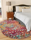 Mediterranean Lattice Collection Area Rug - Santorini (Multi) Oval Multi  lifestyle 3