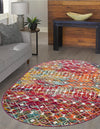 Mediterranean Lattice Collection Area Rug - Santorini (Multi) Oval Multi  lifestyle 6