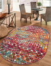 Mediterranean Lattice Collection Area Rug - Santorini (Multi) Oval Multi  lifestyle 12