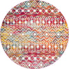 Mediterranean Lattice Collection Area Rug - Santorini (Multi) Round Multi Main