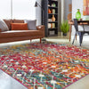 Mediterranean Lattice Collection Area Rug - Santorini (Multi) Square Multi  lifestyle 14