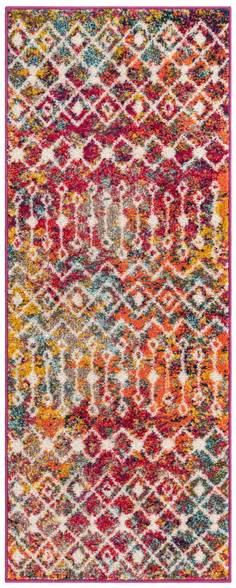 Mediterranean Lattice Collection Area Rug - Santorini (Multi) Runner Multi Main