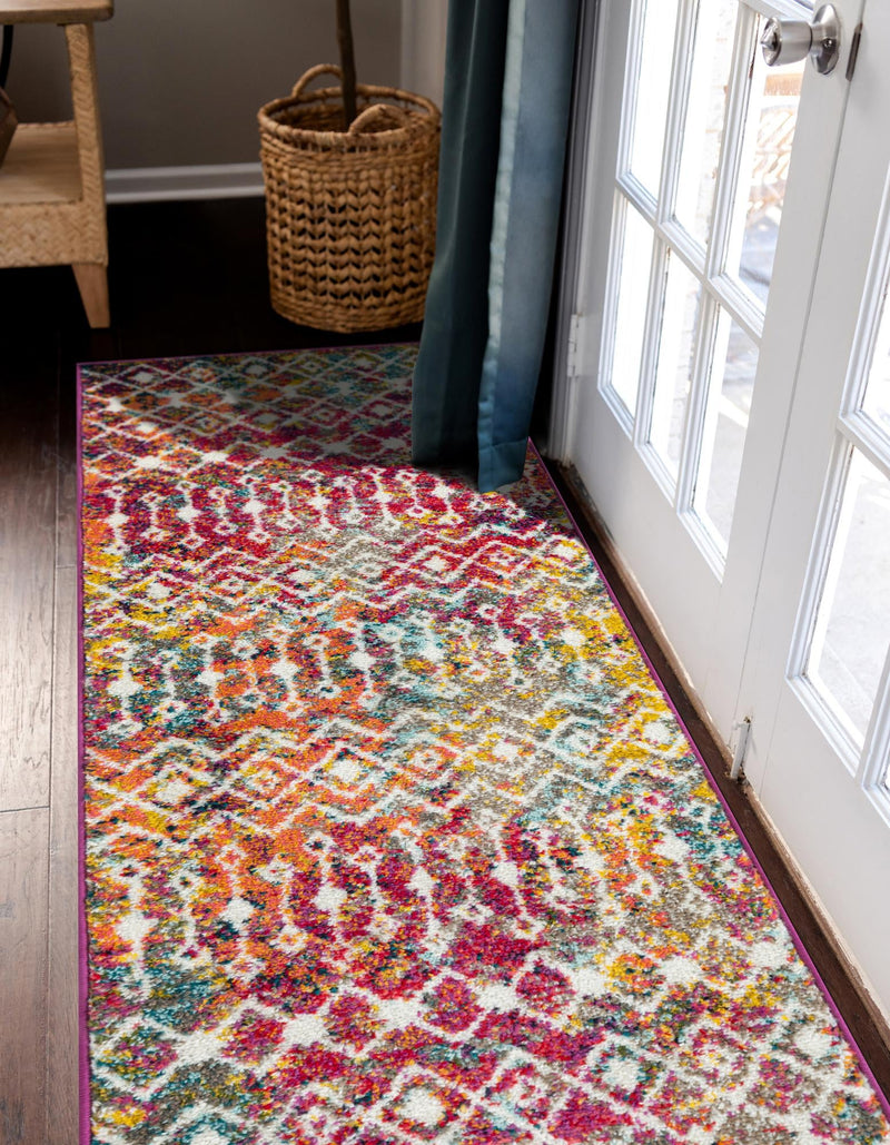 Mediterranean Lattice Collection Area Rug - Santorini (Multi) Runner Multi  lifestyle 2