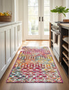 Mediterranean Lattice Collection Area Rug - Santorini (Multi) Runner Multi  lifestyle 11