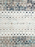 Mediterranean Lattice Collection Area Rug -  Casablanca (Ivory Gray Blue)