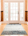 Mediterranean Lattice Collection Area Rug -  Casablanca (Ivory Gray Blue) Rectangle Ivory Gray Blue  lifestyle 9