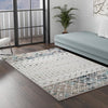 Mediterranean Lattice Collection Area Rug -  Casablanca (Ivory Gray Blue) Rectangle Ivory Gray Blue  lifestyle 24