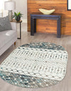 Mediterranean Lattice Collection Area Rug -  Casablanca (Ivory Gray Blue) Oval Ivory Gray Blue  lifestyle 0