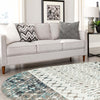 Mediterranean Lattice Collection Area Rug -  Casablanca (Ivory Gray Blue) Oval Ivory Gray Blue  lifestyle 23