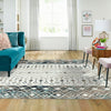 Mediterranean Lattice Collection Area Rug -  Casablanca (Ivory Gray Blue) Square Ivory Gray Blue  lifestyle 13