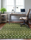 Mediterranean Lattice Collection Area Rug - Santorini (Green) Rectangle Green  lifestyle 2