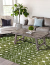 Mediterranean Lattice Collection Area Rug - Santorini (Green) Rectangle Green  lifestyle 6