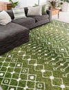 Mediterranean Lattice Collection Area Rug - Santorini (Green) Rectangle Green  lifestyle 7