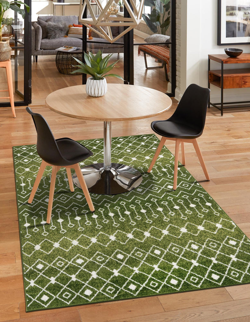 Mediterranean Lattice Collection Area Rug - Santorini (Green) Rectangle Green  lifestyle 11