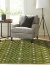 Mediterranean Lattice Collection Area Rug - Santorini (Green) Oval Green  lifestyle 2