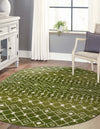 Mediterranean Lattice Collection Area Rug - Santorini (Green) Oval Green  lifestyle 34