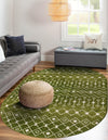 Mediterranean Lattice Collection Area Rug - Santorini (Green) Oval Green  lifestyle 46