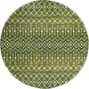 Mediterranean Lattice Collection Area Rug - Santorini (Green) Round Green Main