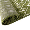 Mediterranean Lattice Collection Area Rug - Santorini (Green) Round Green  lifestyle 10