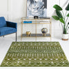 Mediterranean Lattice Collection Area Rug - Santorini (Green) Square Green  lifestyle 13