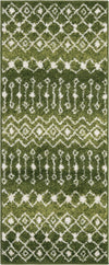 Mediterranean Lattice Collection Area Rug - Santorini (Green) Runner Green Main