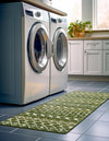 Mediterranean Lattice Collection Area Rug - Santorini (Green) Runner Green  lifestyle 3