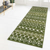 Mediterranean Lattice Collection Area Rug - Santorini (Green) Runner Green  lifestyle 23