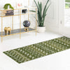 Mediterranean Lattice Collection Area Rug - Santorini (Green) Runner Green  lifestyle 24