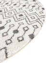 Mediterranean Lattice Collection Area Rug - Santorini (Ivory and Gray) Oval Ivory and Gray  lifestyle 54