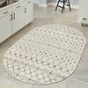 Mediterranean Lattice Collection Area Rug - Santorini (Ivory and Gray) Oval Ivory and Gray  lifestyle 12