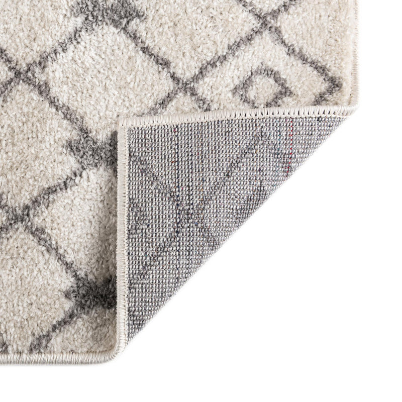 Mediterranean Lattice Collection Area Rug - Santorini (Ivory and Gray) Square Ivory and Gray  lifestyle 7